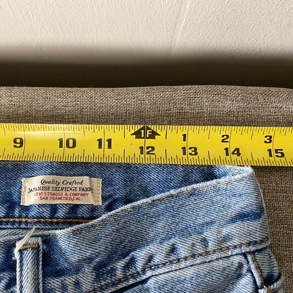 Levi's 505 C Japanese Selvedge Denim Jeans Women's 27 Blue Distressed Casual - Picture 12 of 16